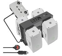 LYONGTECH Battery Home Charger & Car Charger for DJI Air 2S,Mavic Air 2 Drone,5 in 1 Rapid Multi Parallel Charging Hub with Charge and Storage