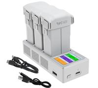 LYONGTECH Multifunction LCD Charger with Storage Charge,Discharge for DJI Mini 5 4 Pro,Mini 3/3 Pro Battery,Charging Three Batteries,Two-Way Hub Accessories