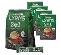 Lyons 2 in 1 Instant Coffee 50 Sachets (Pack of 5) Coffee & Milk in One