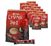 Lyons 3 in 1 Instant Coffee, Milk & Sugar 12 Pack (120 Sachets)