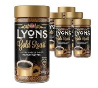 Lyons Gold Roast 190g Jar Luxury Freeze Dried Instant Coffee (Pack of 6)