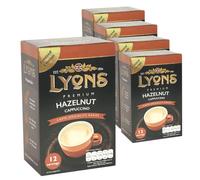 Lyons Hazelnut Cappuccino Instant Coffee 5 Pack (60 Sachets)