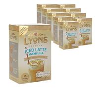 Lyons Iced Latte Vanilla Instant Coffee 10 Pack (120 Sachets)