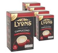 Lyons Premium Cappuccino Instant Coffee 5 Pack (60 Sachets)