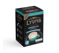 Lyons Premium Instant Amaretto Cappuccino x 12 Sachets 15g - 10 Pack