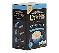 Lyons Premium Instant Caffe Latte Coffee x 12 Sachets 15g Assorted Pack Sizes BBE 15/07/26