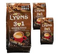 Lyons XXL 3 in 1 Instant Coffee with Brown Sugar 3 Pack (72 Sachets)