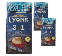 Lyons XXL 3 in 1 Latte Instant Coffee Pack of 3 (72 Sachets)