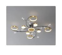 LYOUAE Gold Modern Flush Mount Ceiling Light Dimmable LED Modern Ceiling Light Fixture 6/8/10 Heads Close to Ceiling Lamp(8 Heads)