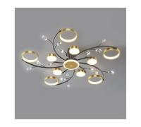 LYOUAE Gold Modern Flush Mount Ceiling Light Dimmable LED Modern Ceiling Light Fixture 6/8/10 Heads Close to Ceiling Lamp(10 Heads)