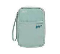 Lyoveu P-H1 Travel Family Passport Holder RFID Blocking Passport Waterproof Wallets for Men Women Travel Document Organizer Cards Case, Lightweight Portable Passport Cover with Zipper Pocket, Mint