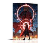 LYOZYMX Fullmetal Alchemist Classic Anime Popular Anime Canvas Poster Wall Art Decorative Painting Bedroom Painting Posters 24x36inch(60x90cm) Frame-style