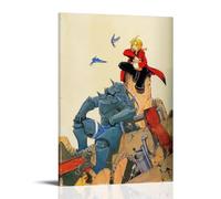LYOZYMX Fullmetal Alchemist Classic Anime Popular Anime Canvas Poster Wall Art Decorative Painting Bedroom Painting Posters 08x12inch(20x30cm) Frame-style