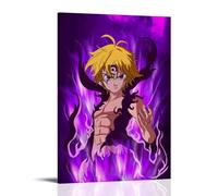 LYOZYMX The Seven Deadly Sins Classic Anime Popular Anime Canvas Poster Wall Art Decorative Painting Bedroom Painting Posters 16x24inch(40x60cm) Frame-style