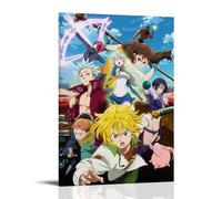 LYOZYMX The Seven Deadly Sins Classic Anime Popular Anime Canvas Poster Wall Art Decorative Painting Bedroom Painting Posters 20x30inch(50x75cm) Frame-style