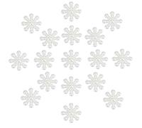 LYPER 100 Pcs White Snowflakes for Christmas, Flat Back Pearls Resin Crafting Snowflake Ornaments Chic Resin Flatbacks DIY Craft Gift Box Decoration for Winter Christmas Wedding Birthday (Snowflake)