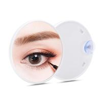 LYPER 5X Magnifying Makeup Mirror, Round Multifunction Magnifying Mirror with Detachable 2 Suction Cups Use for Makeup Application Shaving, Tweezing, Blackhead/Blemish Removal (White, 5X)