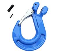 Lyplus 5/16" G80 Clevis Sling Hook with Latch,2490 LBS WLL,Blue | Drop forged G80 alloy steel with safety latch. Ideal for lifting, towing, recovery chains and rigging applications.