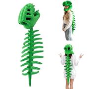 LYPPUL 100 cm Dinosaur Skeleton Costume, Spinosaurus Plush Dino Outfit, Realistic 3D Spinosaurus Bone Plush Outfit, for Halloween, Carnival, Costume Parties, Photo Props Transformation
