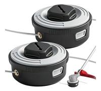 LYPPUL 2 x trimmer head with robust steel knob, thread head for brush cutter, Autocut C3-2 trimmer head, mowing head replacement compatible with Stihl FSA57 C3-2 4009 710 2106 4009 710 2100 brush