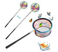LYPPUL Children's Telescopic Landing Net 50-150 cm Butterfly Net with Telescopic Rod, Telescopic Children's Landing Net, Butterfly Net Children, Small Catch Net Outdoor for Insects, Bugs, Fishing