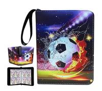 LYPPUL Football Card Holder, Football Card Binder 4-Pocket,Trading Card Album for Football,Collectible Card Albums with 50 Double Side Pages, Zipper,Birthday Gift for Kid Boy Men-C