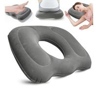 LYPPUL Inflatable Donut Pillow, Hemorrhoid Cushion, Ring Donut Cushion, Excellent for Tailbone, Prostate, Sciatica, Bed sores, Postpartum Pregnancy, Post-Surgical Pain-Orthopedic(Gray)