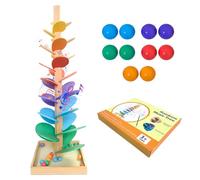 LYPPUL Montessori Sound Tree, 71cm Rainbow Musical Tree with 10 Rainbow Balls, Colorful Rolling Ball Tower, 6 Colorful, Rainbow Ball Tower for Early Childhood Education, Birthday Gifts Boys Girls