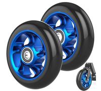 LYPPUL Pack of 2 Stunt Scooter Wheels, 100 mm Scooter Replacement Wheels, Stunt Scooter Wheels with Bearings, Robust and Durable, Compatible with Most Stunt Scooters and Kick Scooters (Blue)