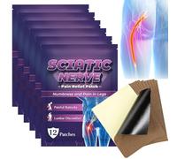 LYPPUL Sciatica Pain Relief Patches, 72PCS Sciatica Pain Relief Products, Sciatic Nerve Pain Relief Patch, Chinese Herbal Pain Relief Plaster, Relieve Buttock Pain, Thigh Hemp & Calf Numbness