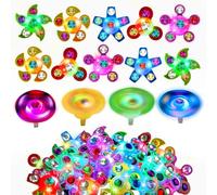 Lypsochaat 24pcs LED Light Up Rings Glow Party Favors for Kids 4-8 8-12, Led Bulk Toy Glow in Dark Party Goodie Bag Fillers Treat Stuffers Classroom Prizes Return Gifts for Kids Boys Girls