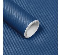 Lypumso 3D Blue Carbon Fiber Vinyl Wrap, Car Wrap Film Roll with Air-Release Technology for DIY Use, Car Auto Decal Exterior and Interior Wrapping Film, Vehicle Self Adhesive Sticker(1FT x 5FT)