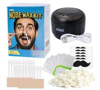 LYQC Nose Wax Kit, Mini Wax Warmer for Eyebrow Ear Hair Removal, 100g beads, 30 Applicators, for Men and Women, Portable at Home Warmer Machine Kit for Face Hair Removal - Black