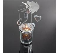 lyqdxd Home Decoration Rotary Spinning Tealight Candle Metal Tea Light Holder Carousel