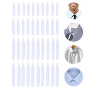 LYQNIHOB 40 Pieces Plastic Shirt Collars Rigid Plastic Shirt Collars in Various Sizes for Always Perfect and Durable Collars Keeps the Shape of Your Shirt