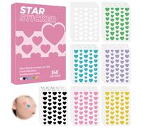 LYQNIHOB Pack of 840 Pimple Plasters, Breathable Heart Shape, Pimple Patch, Hydrocolloid Plaster, Invisible Natural, Night 2-in-1 Anti Pimple Patches, Acne, Breathable Absorptions