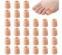 LYQNIHOB Toe Caps, Pack of 30 Silicone Toe Protectors, Breathable Toe Protectors, Silicone Small Toe, Soft Toe Cuffs, Toe Cap for Toes, Blisters, Ingrown Toenails, Corns (Skin Tone)