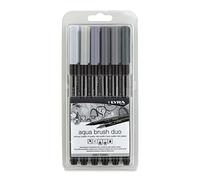 LYRA AQUA BRUSH DUO 6 GREY TONES SET, Assorted