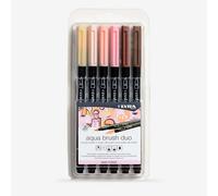 LYRA AQUA BRUSH DUO 6 SKIN TONES SET, Assorted