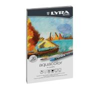 LYRA Aquacolor Fine Art Water-Soluble Wax Pastel Set, 12 Assorted Colours with 1 Brush, Ideal for Professionals & Students