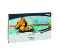 LYRA Aquacolor Fine Art Water-Soluble Wax Pastel Set, 48 Assorted Colours with 1 Brush, Ideal for Professionals & Students