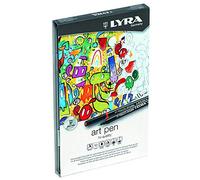 LYRA Art Pen, Fine Art Marker Set, 10 Assorted Colours, Fibre Tip Pen, Ideal for Professionals & Students
