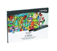 LYRA Art Pen, Fine Art Marker Set, 20 Assorted Colours, Fibre Tip Pen, Ideal for Professionals & Students