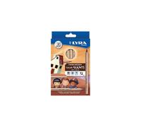 Lyra Color Giants Skin Tone Colored Pencils - 6.3 mm Lead Size - Assorted Lead - 12 / Set