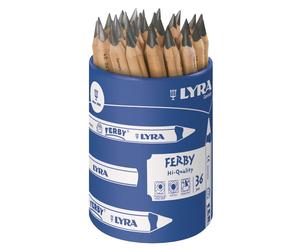 Lyra Ferby Chunky Short Wooden School Pencil Pot of 36