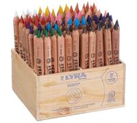 Lyra Ferby Half-Size Colouring Pencils Natural Wood Finish Box of 96 Pencils