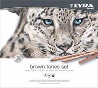Lyra Fine Art Sketching Set – 11 Brown Tones Pencils & Pastels – For Professionals & Students