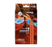 LYRA Graduate Synthetic Fine Tip Fineliner, 10 Pieces in Assorted Colours, Ideal for Students and Schools