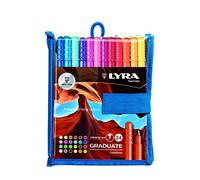 LYRA Graduate Synthetic Fine Tip Fineliner, 24 Pieces in Assorted colours, For Students and Schools