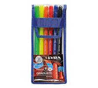 LYRA Graduate Synthetic Fine Tip Fineliner, 6 Pieces in Assorted colours, Ideal for Students and Schools